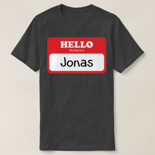 My Name Is Jonas Tシャツ (デザイン正面)