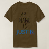 My Name Is Justin Tシャツ (デザイン正面)