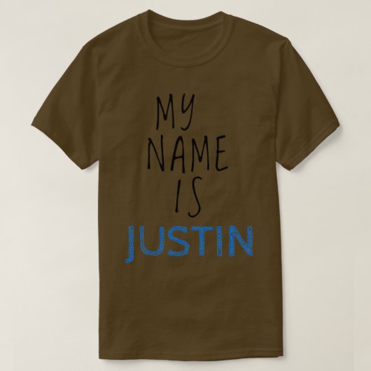 My Name Is Justin Tシャツ (デザイン正面)