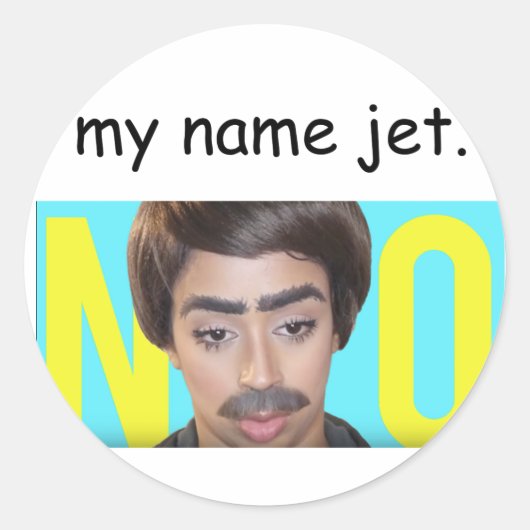 My Name Jet (Liza Koshy) ラウンドシール (正面)