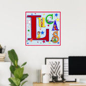 My Name - "Lucas"プリント ポスター (ホームオフィス)