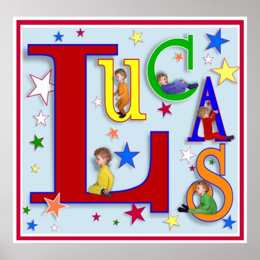 My Name - "Lucas"プリント ポスター (正面)