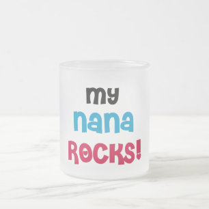 My Nana Rocks Tシャツ&ギフト フロストグラスマグカップ