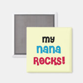 My Nana Rocks Tシャツ&ギフト マグネット (正面/裏面)