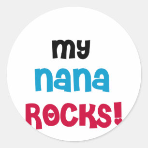 My Nana Rocks Tシャツ&ギフト ラウンドシール