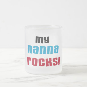 My Nanna Rocks Tシャツ&ギフト フロストグラスマグカップ