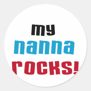 My Nanna Rocks Tシャツ&ギフト ラウンドシール