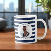 My Nautibouy Navy Blueフォトマストライプのグ コーヒーマグカップ