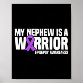 My Nephew Is A Warrior Purple Ribbon Epilepsy Awar ポスター (正面)