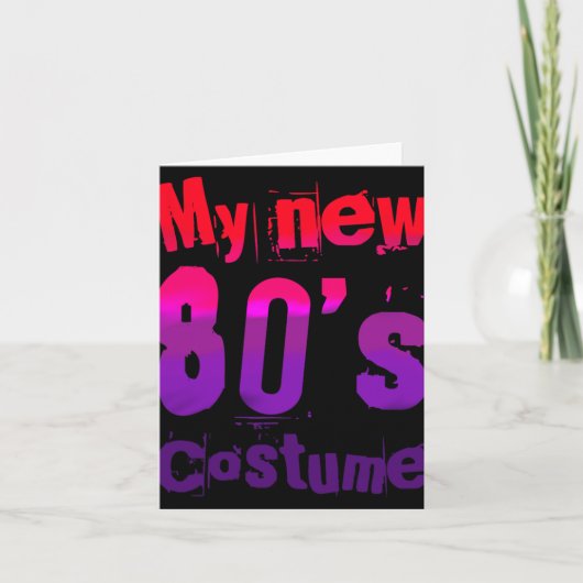 My New 80's Costume Funny Design  カード (正面)