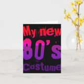 My New 80's Costume Funny Design  カード (黄色い花)