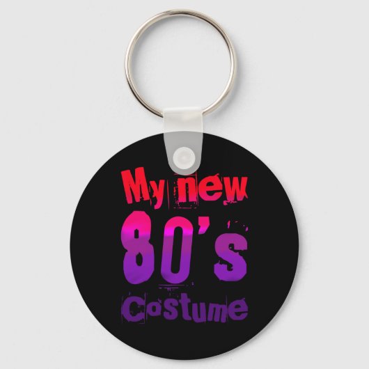 My New 80's Costume Funny Design  キーホルダー (正面)