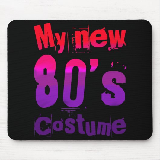 My New 80's Costume Funny Design マウスパッド (正面)