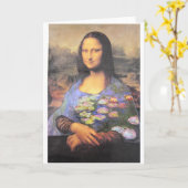 My New Dress - Mona Lisa in a Monet カード (黄色い花)
