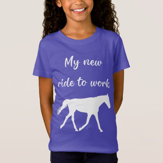 My New Ride To Work by Horse Funny Tシャツ (正面)