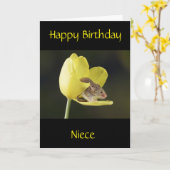 **MY NIECE**カードの誕生日 カード (黄色い花)
