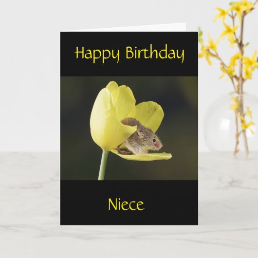 **MY NIECE**カードの誕生日 カード (黄色い花)