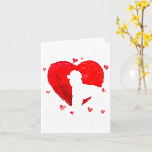 My Odle Is My Valentine Hearts Odle Dog Valent  カード (黄色い花)