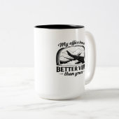 My Office Has Better View Funny Pilot Quote ツートーンマグカップ (正面右)