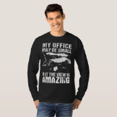 My Office May Be Small Flatbed Semi Trailer Truck Tシャツ (正面フル)