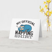 My official napping shirt - Lazy sleeping Sloth カード (黄色い花)