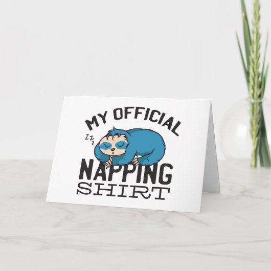 My official napping shirt - Lazy sleeping Sloth カード (正面)