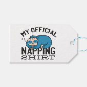 My official napping shirt - Lazy sleeping Sloth ギフトタグ (正面(横))