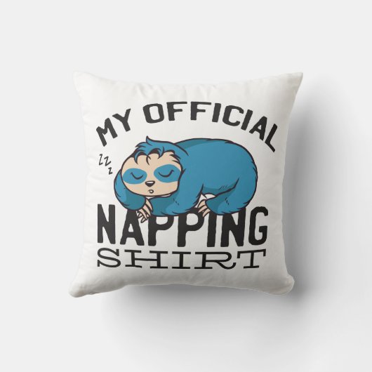 My official napping shirt - Lazy sleeping Sloth クッション (裏面)