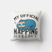 My official napping shirt - Lazy sleeping Sloth クッション (正面)