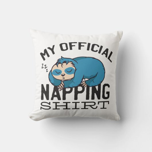 My official napping shirt - Lazy sleeping Sloth クッション (正面)
