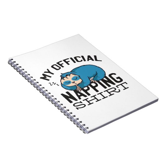 My official napping shirt - Lazy sleeping Sloth ノートブック (右側)