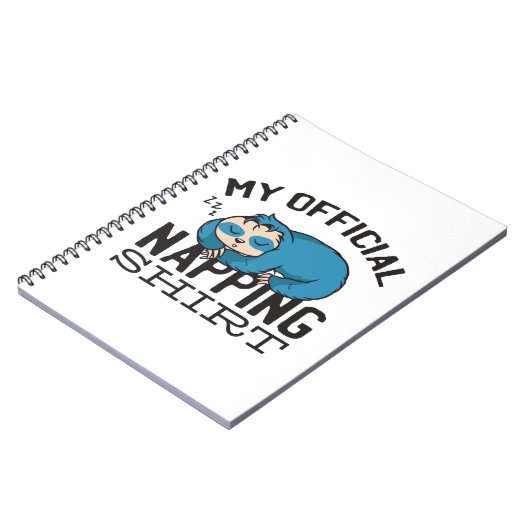 My official napping shirt - Lazy sleeping Sloth ノートブック (左側)