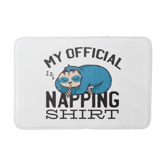 My official napping shirt - Lazy sleeping Sloth バスマット (正面)