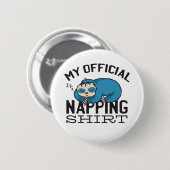 My official napping shirt - Lazy sleeping Sloth Bu 缶バッジ (正面&裏面)