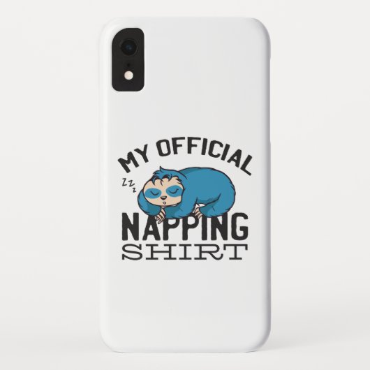 My official napping shirt - Lazy sleeping Sloth Case-Mate iPhoneケース (裏面)