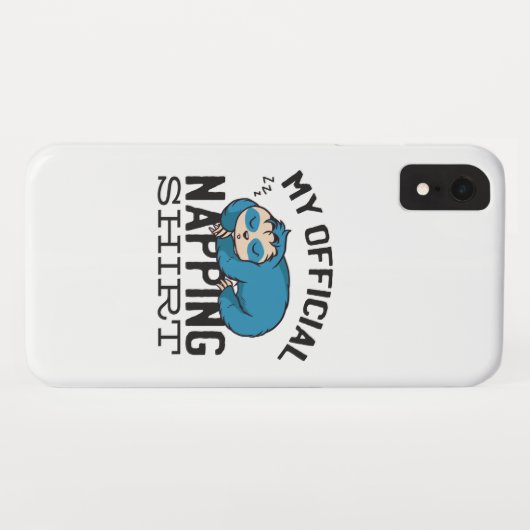 My official napping shirt - Lazy sleeping Sloth Case-Mate iPhoneケース (裏面(横))