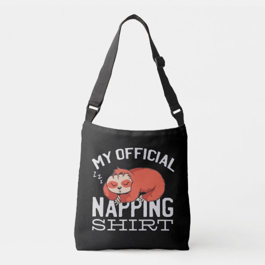 My official napping shirt Sloth クロスボディバッグ (正面)
