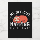 My official napping shirt Sloth フードラベル (シングルラベル)