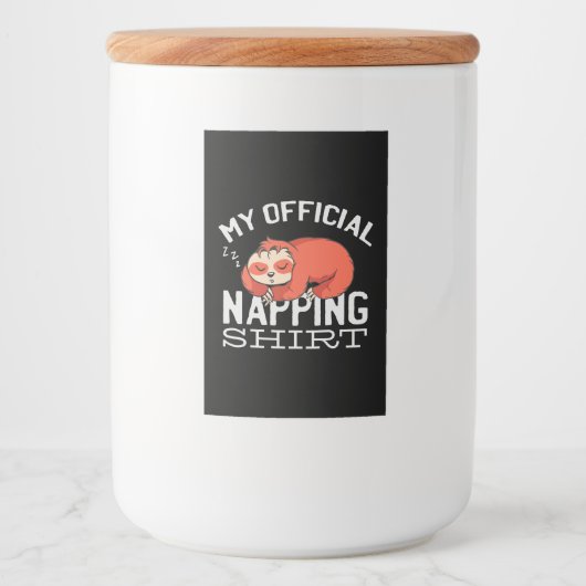 My official napping shirt Sloth フードラベル (正面)
