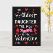 My Oldest Daughter The Most Is My Valentine For Me カード (黄色い花)