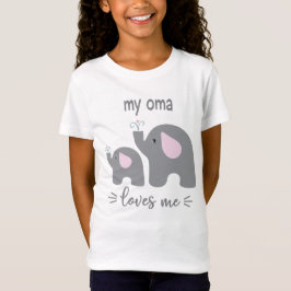My Oma Loves Me - Elephant 子供へ Shirt Tシャツ