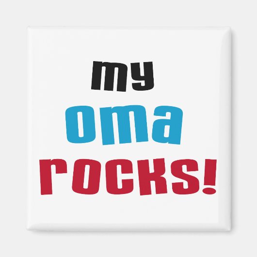 My Oma Rocks Tシャツとギフト マグネット (正面)