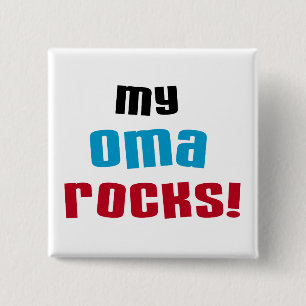 My Oma Rocks Tシャツとギフト 缶バッジ