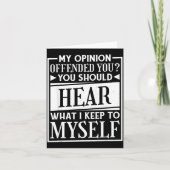 My Onion Offended You Funny Sarcastic Humor  カード (正面)