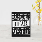 My Onion Offended You Funny Sarcastic Humor  カード (黄色い花)