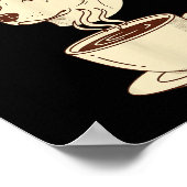 My Only Resolution Is More Caffeine Funny Dog Coff ポスター (角)