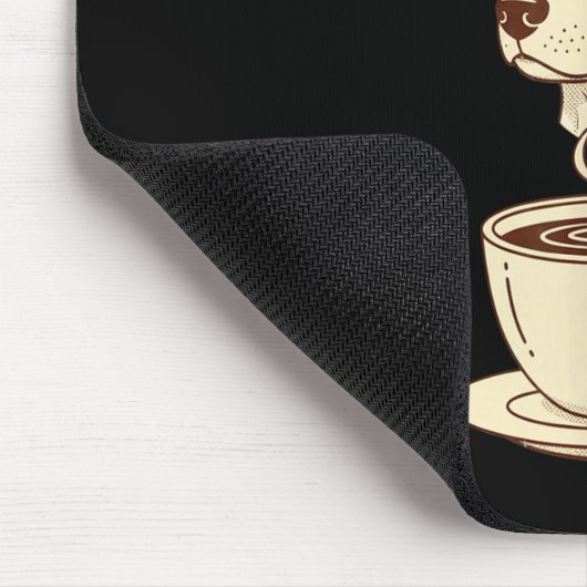 My Only Resolution Is More Caffeine Funny Dog Coff マウスパッド (コーナー)