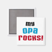 My Opa Rocks Tシャツ&ギフト マグネット (正面/裏面)