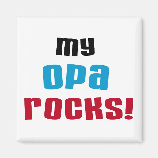 My Opa Rocks Tシャツ&ギフト マグネット (正面)