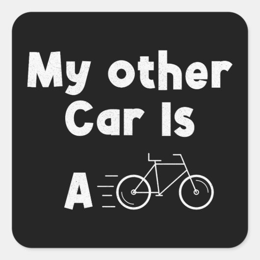 My Other Car is a Bike スクエアシール (正面)